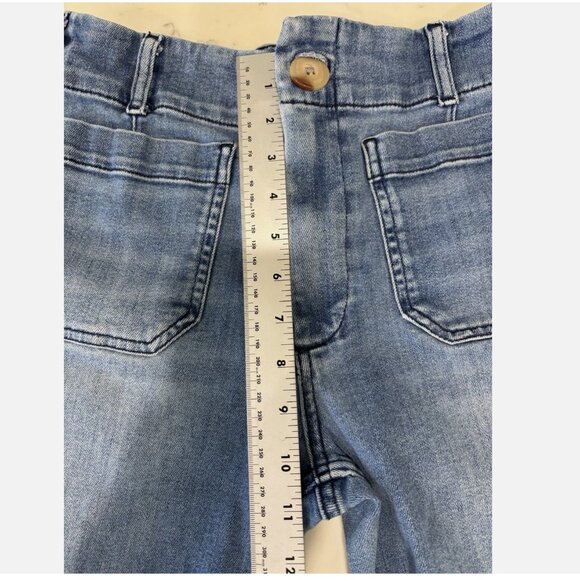 Maeve Anthropologie The Colette Jeans Womens 28 Petite Crop High-Rise Wide Leg - Picture 8 of 10